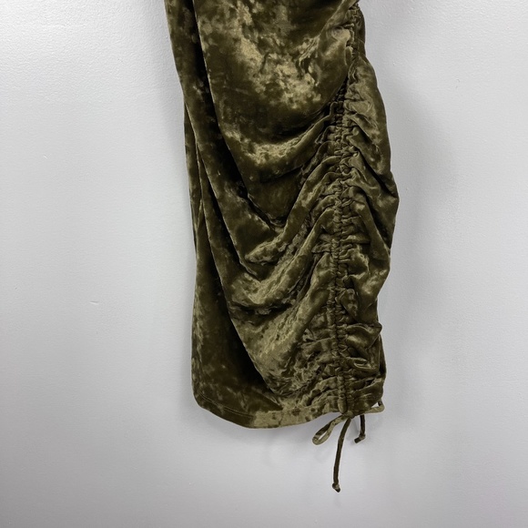Wild Fable Crushed Velvet Green Mini Dress‎ NWT - Picture 5 of 9
